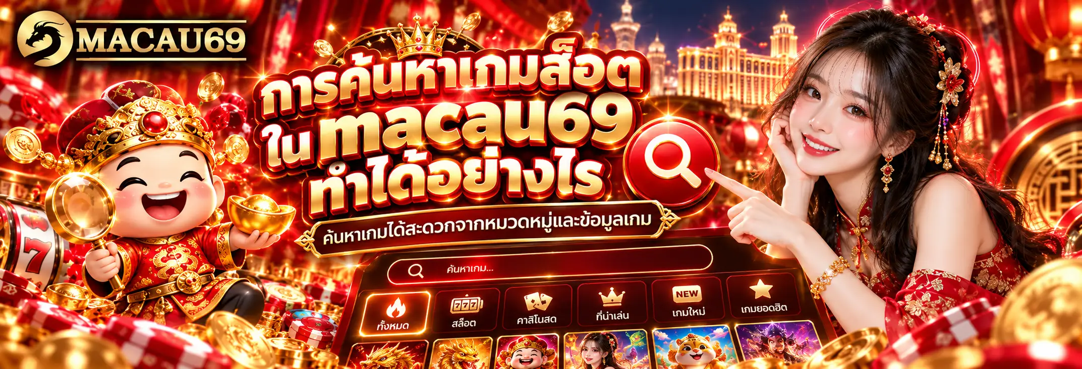 การค้นหาเกมสล็อตใน macau69 ทำได้อย่างไร